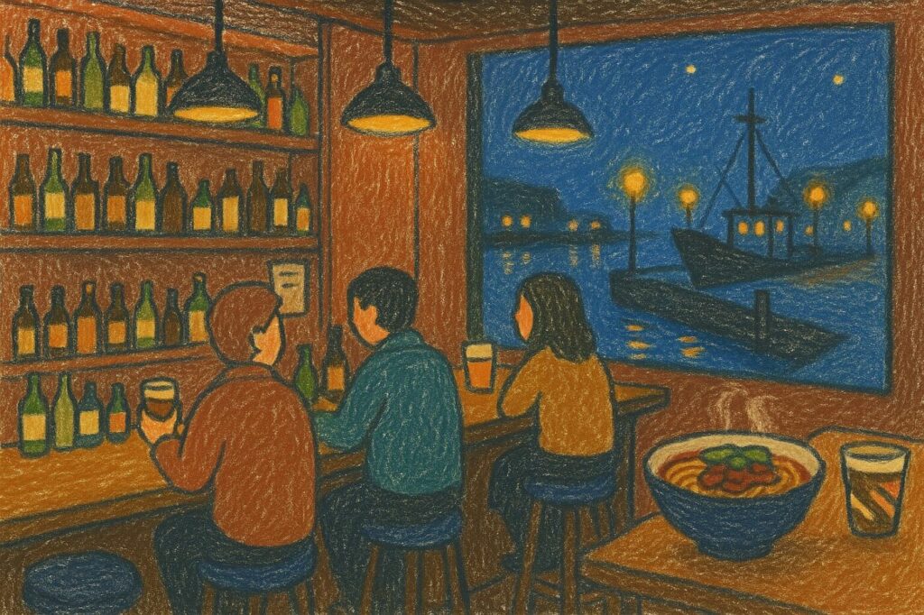 港町の居酒屋の雰囲気