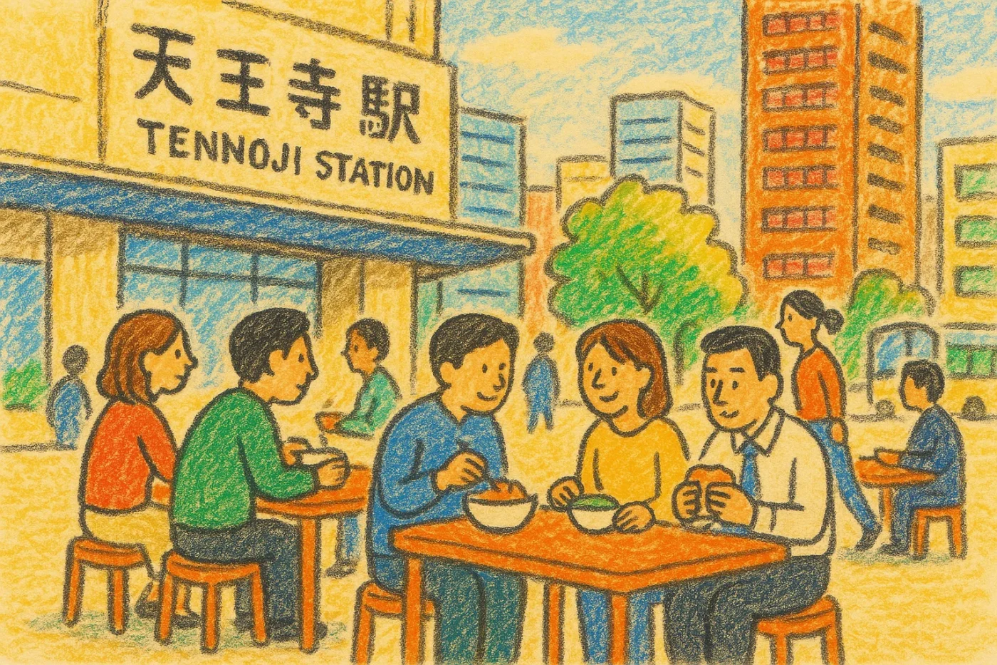 天王寺駅周辺のランチタイム