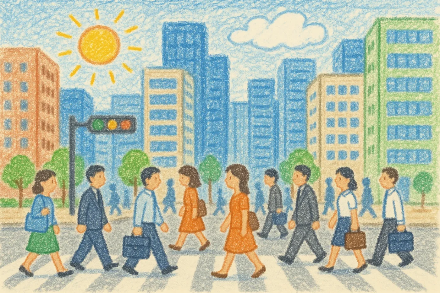 昼時の北浜の風景